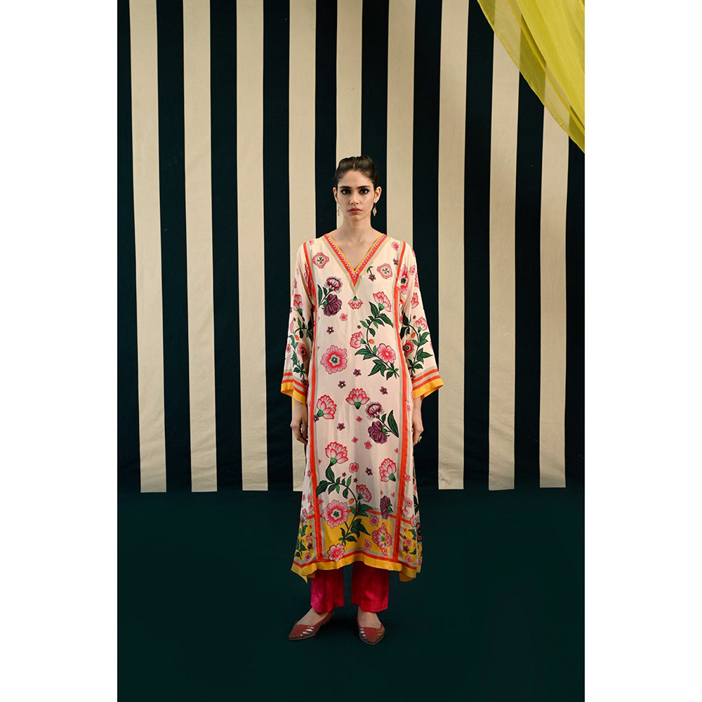 Swati Vijaivargie Gulmohar Jhumki Kurta with Pant (Set of 2)