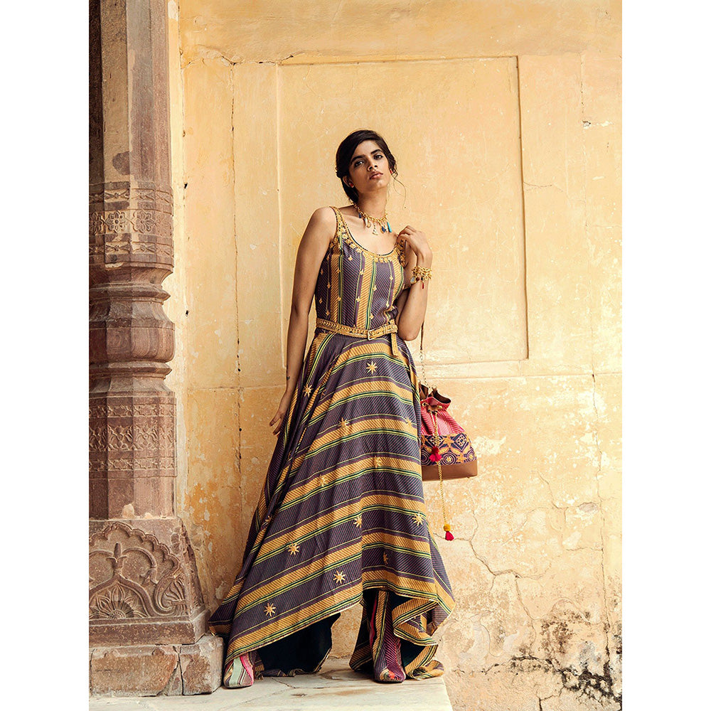 Swati Vijaivargie Jhunjhunu Dress & Belt (Set of 2)