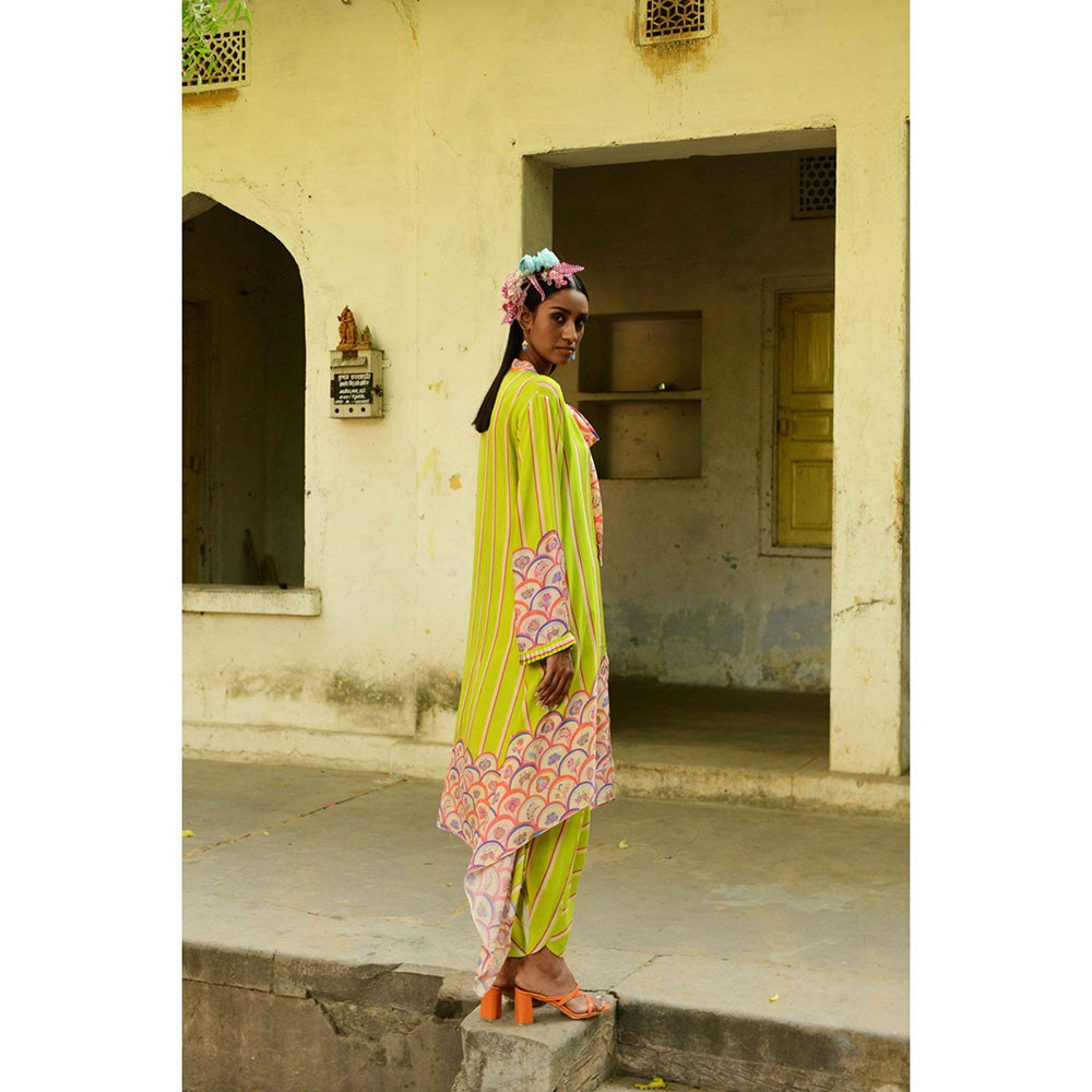 Swati Vijaivargie Green Khush Kurta And Dhoti Pant (Set of 2)