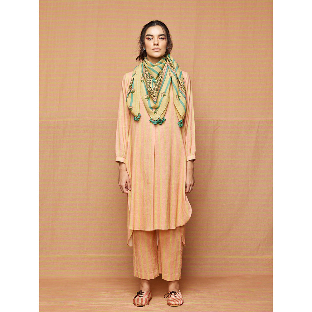 Swati Vijaivargie Chloe High Low Hem Striped Kurta