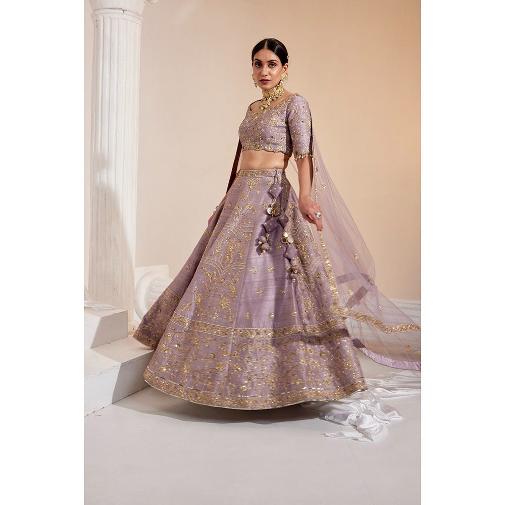 Swati Wadhwani Saira Silk Embellished Blouse with Lehenga and Dupatta (Set of 3)