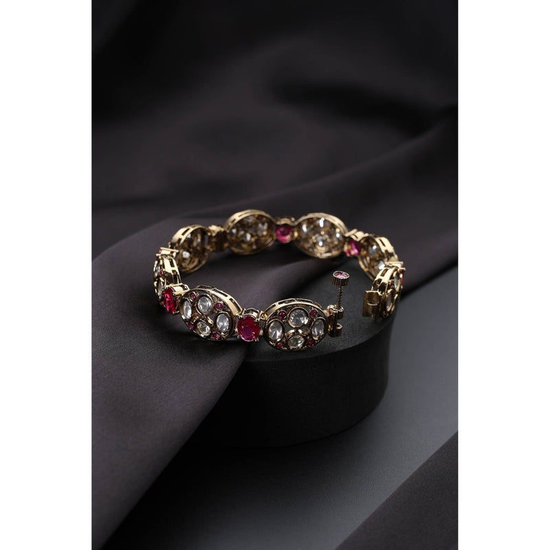 SWABHIMANN Multi-Color Polki Kada