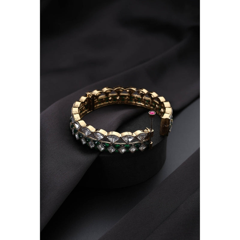 SWABHIMANN Multi-Color Polki Kada