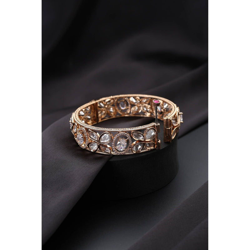 SWABHIMANN White Polki Kada