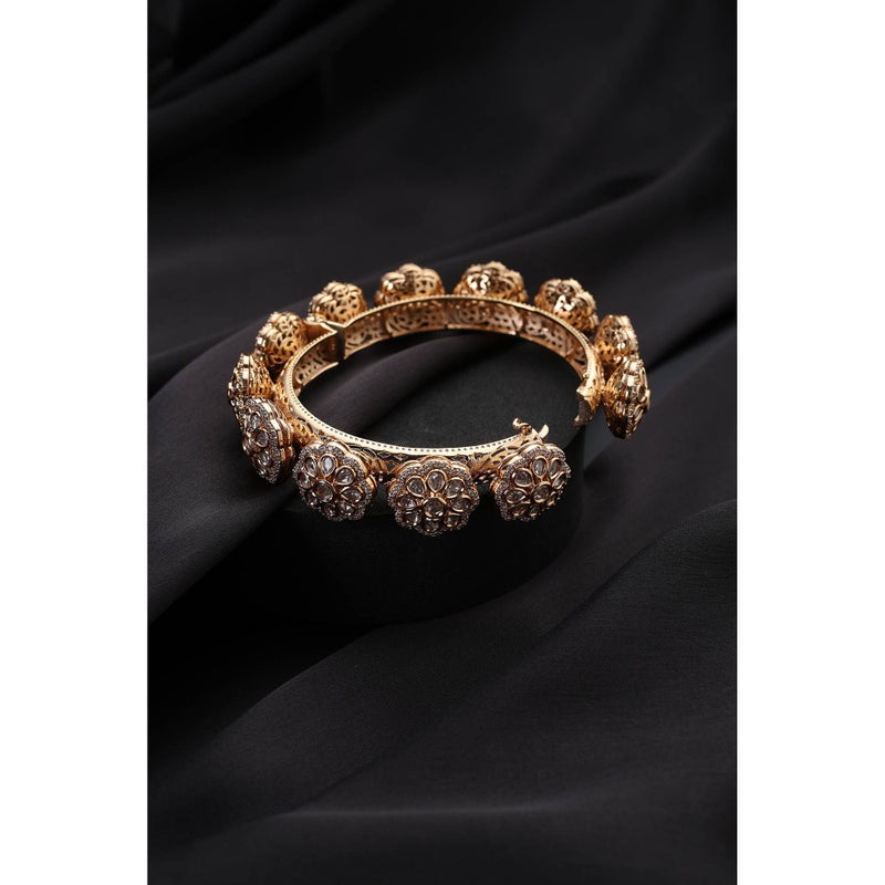 SWABHIMANN Rose White Polki Kada