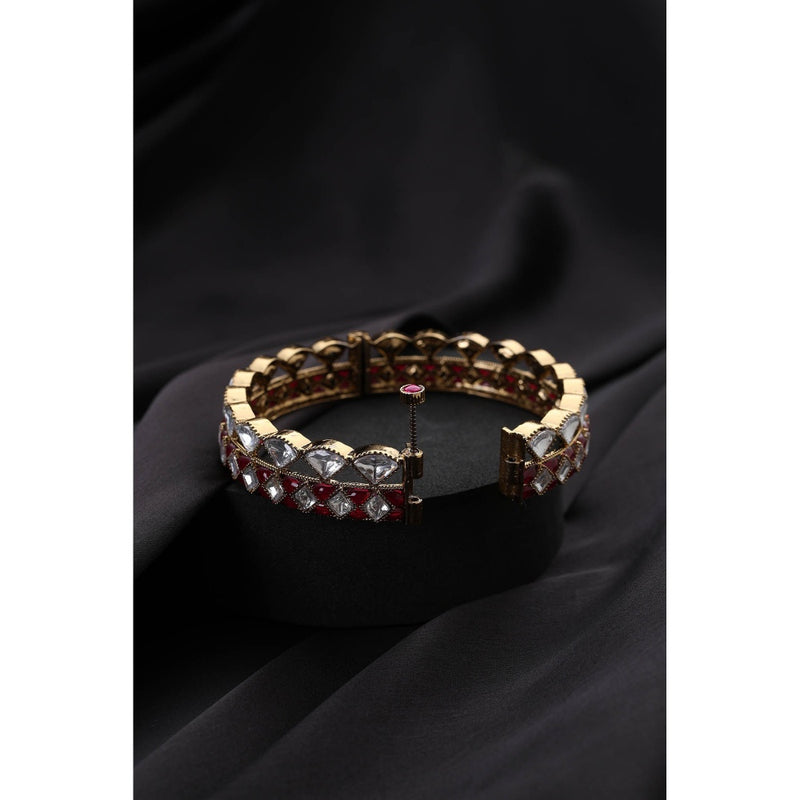 SWABHIMANN Multi-Color Polki Kada