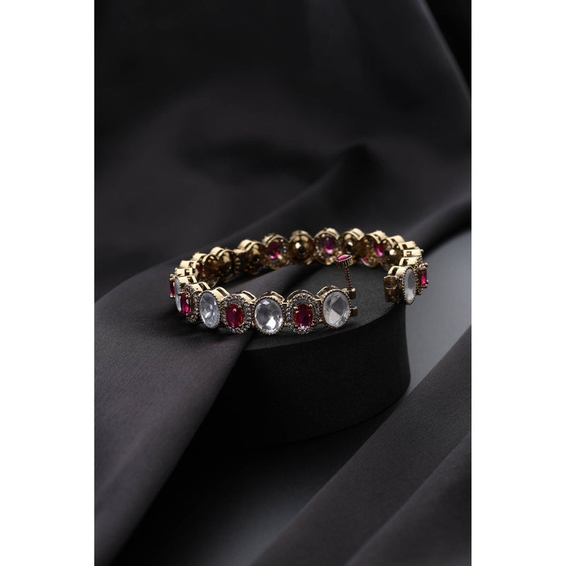 SWABHIMANN Multi-Color Polki Kada