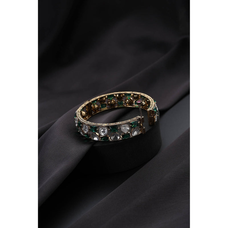 SWABHIMANN Multi-Color Polki Kada