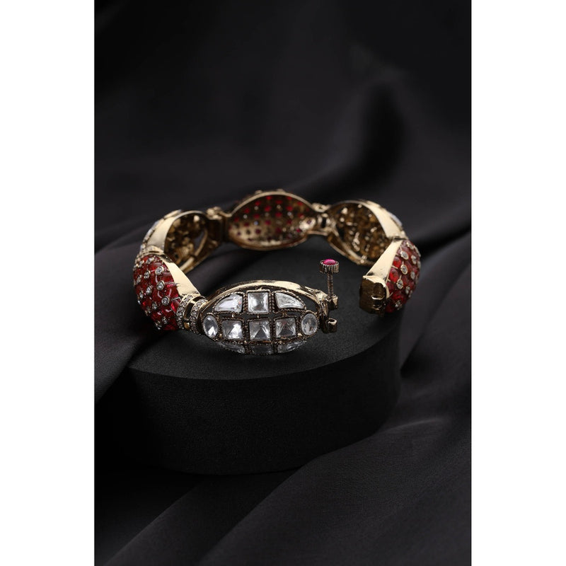 SWABHIMANN Multi-Color Polki Kada