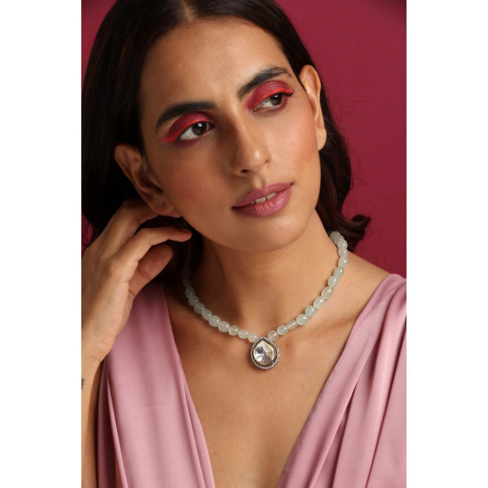 SWABHIMANN Hailee White Polki Pendant