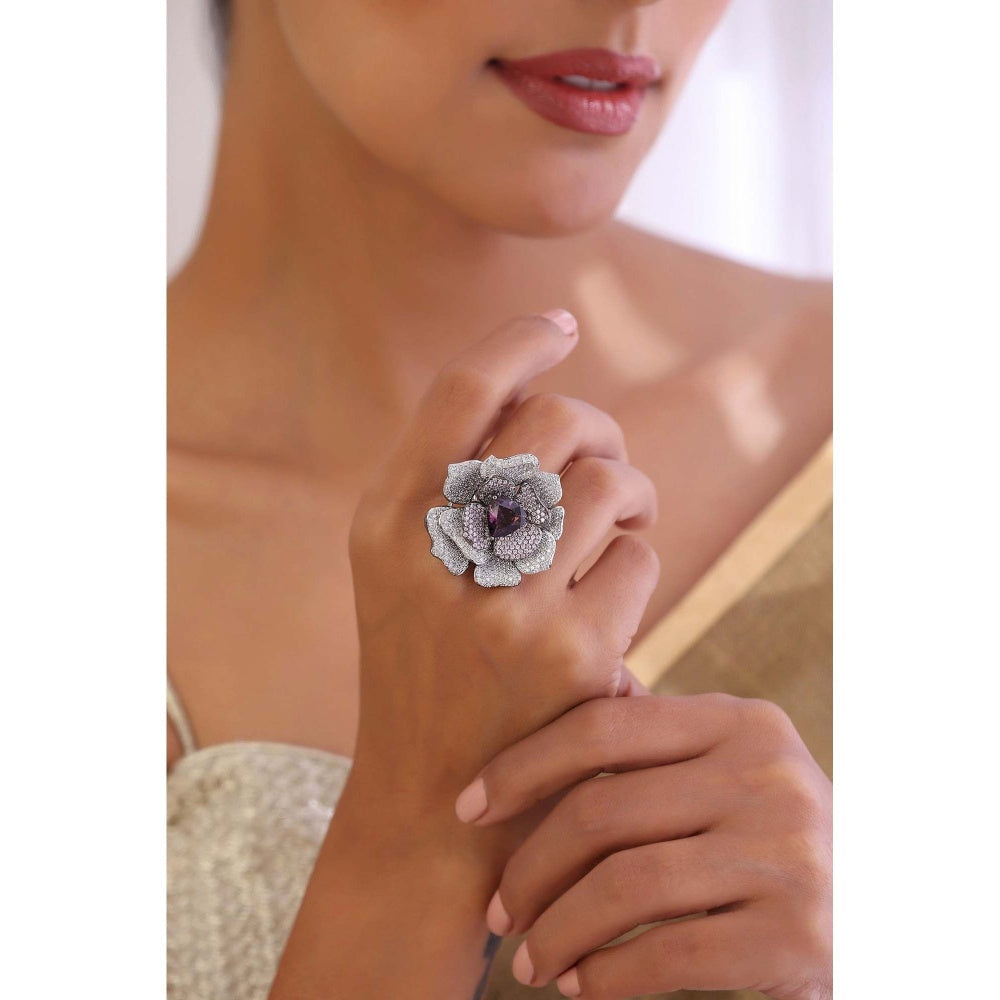 SWABHIMANN Brea Multicolour Zirconia Ring