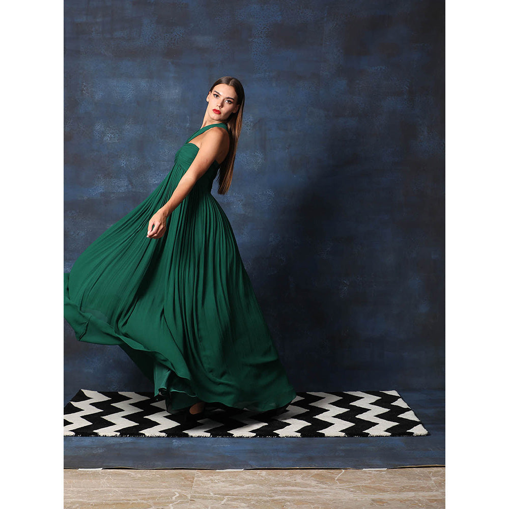 Swatee Singh Criss Cross Neckline With High Waist Gown