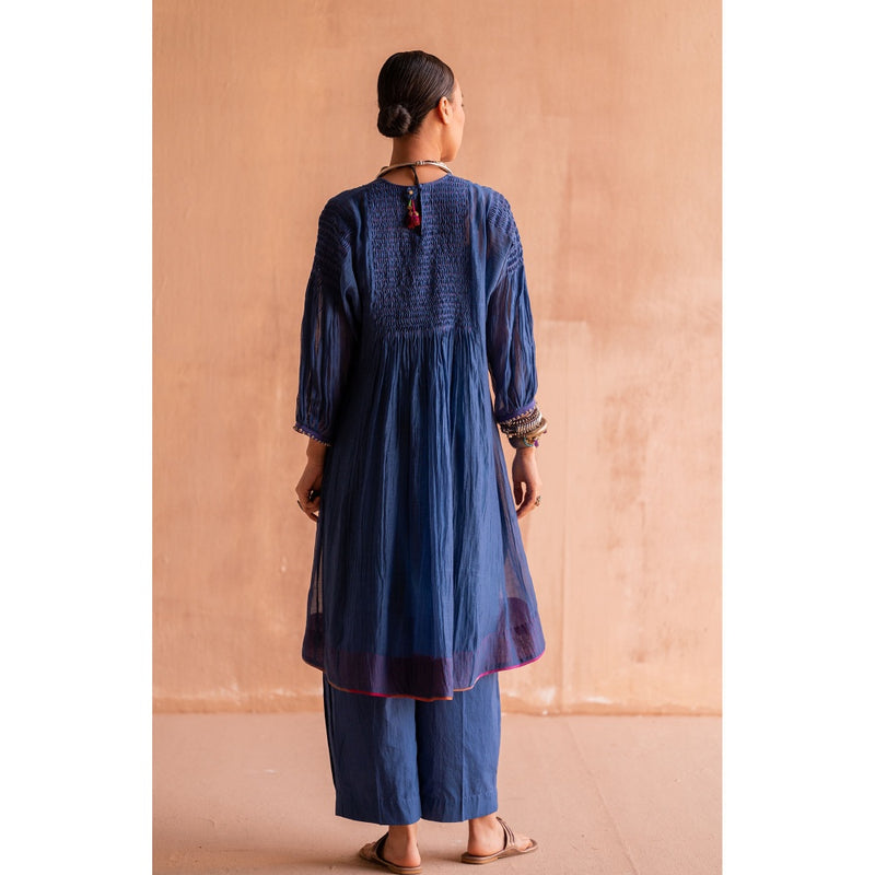 SWATTI KAPOOR Neel Navy Blue Anarkali Kurta