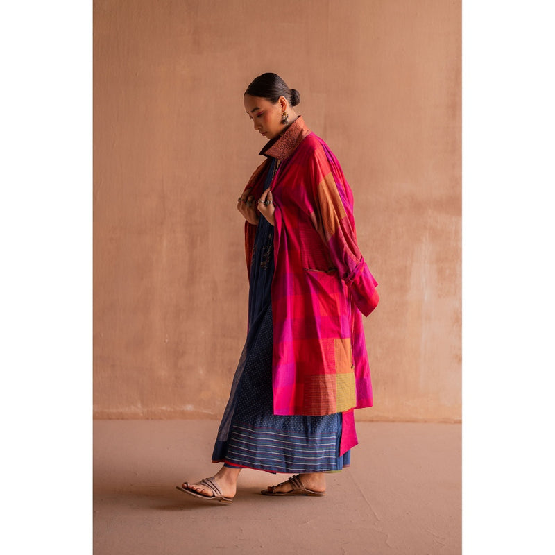 SWATTI KAPOOR Rani Pink Printed Ethnic Jacket