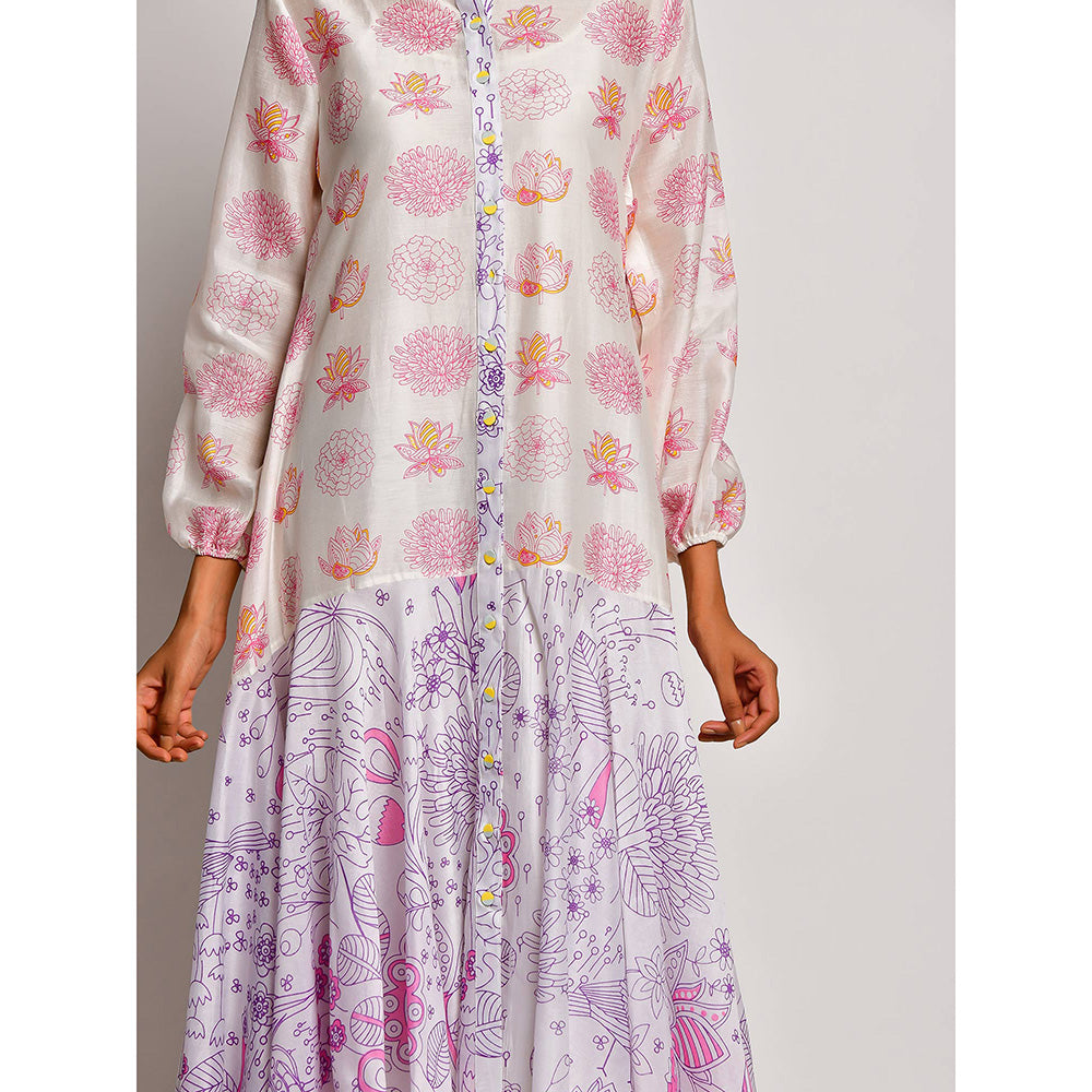 Swati Vijaivargie In Bloom Multicolor Printed Frill Dress