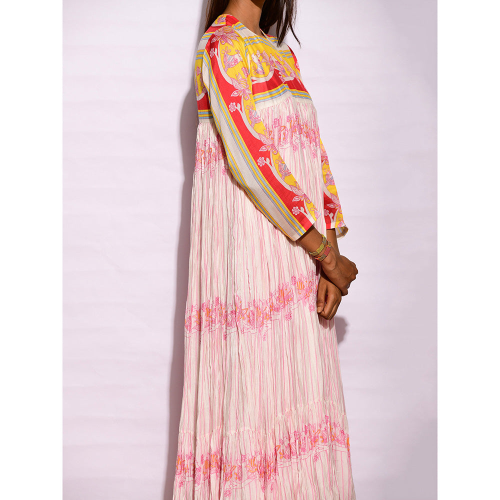 Swati Vijaivargie In Bloom Multicolor Printed Crushed Dress