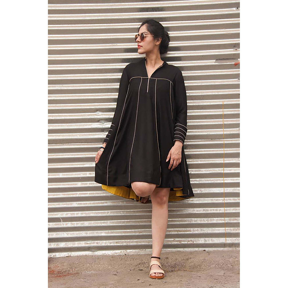 Taraasi Jessica Black' Cotton Mulmul Dress