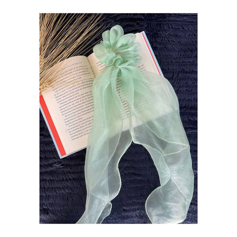 Taraasi Zero Waste Short and Long Tailed Organza Scrunchies