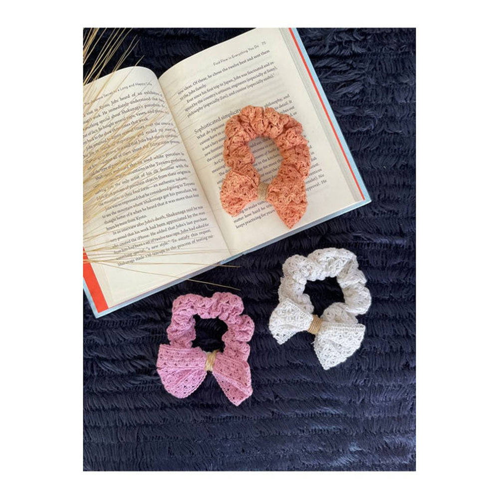 Taraasi Zero Waste Lace Scrunchies (Pack of 3)