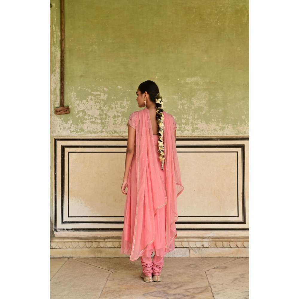 Taro India Gulbahar Kurta Rose Gold (Set of 3)