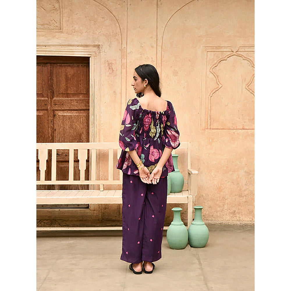 Taro India Iris Flower Pant