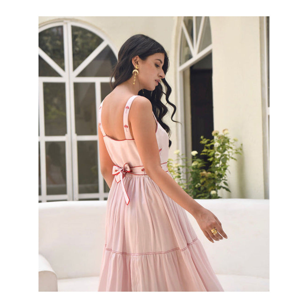 Taro India Rosewater Pink Dress With Belt