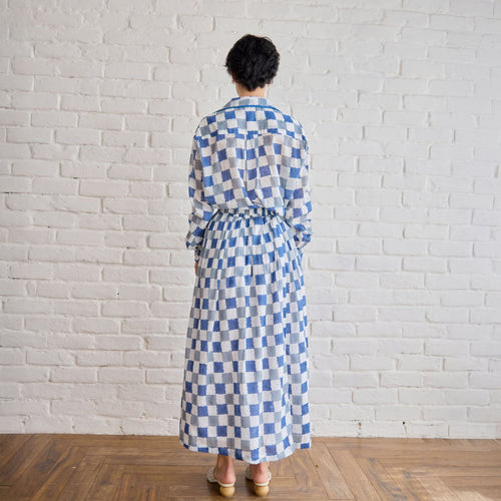 Taro India Blue Pixel Co-Ord Set