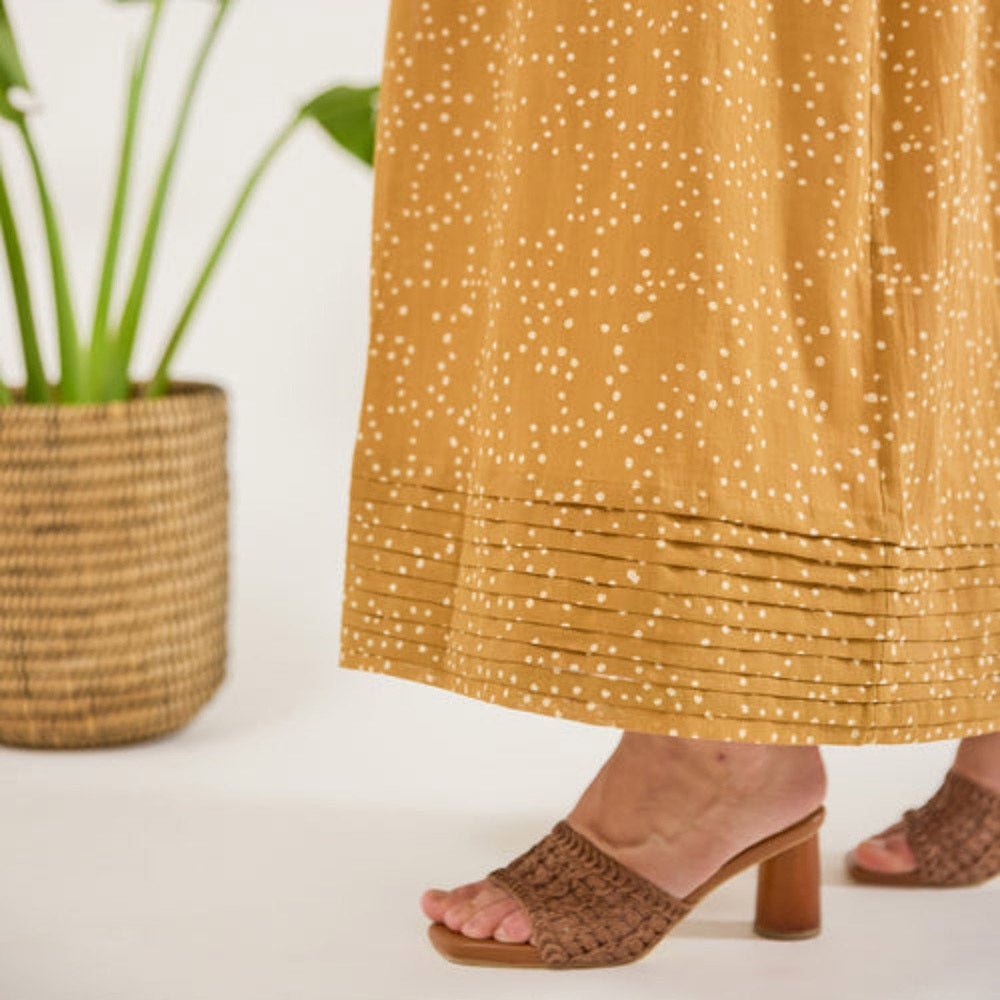 Taro India Mustard Mirage Top with Skirt