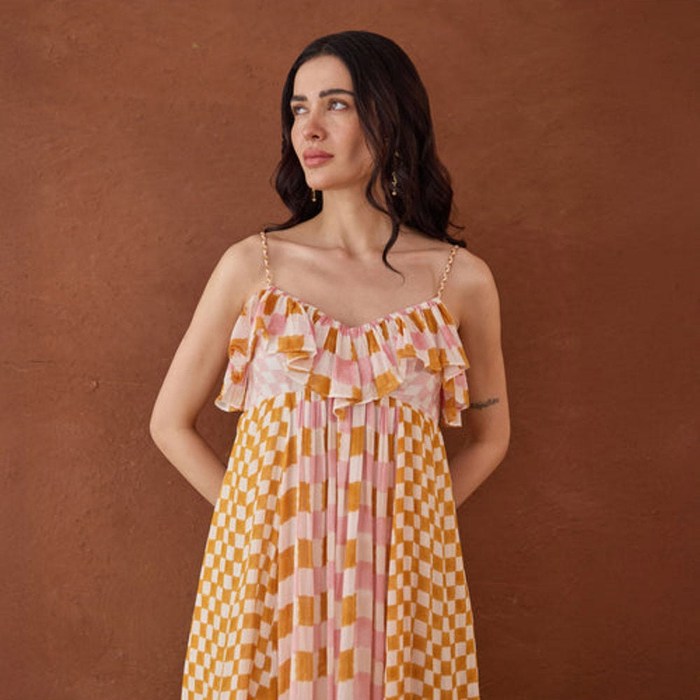 Taro India Summer Strokes Midi Dress