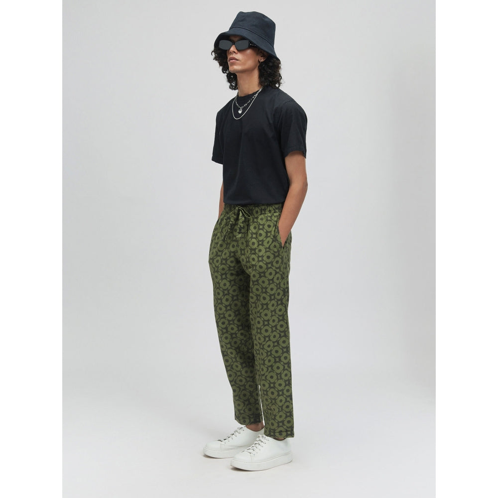 TERRA LUNA Idle Mega Moon Bloom Trousers - Olive