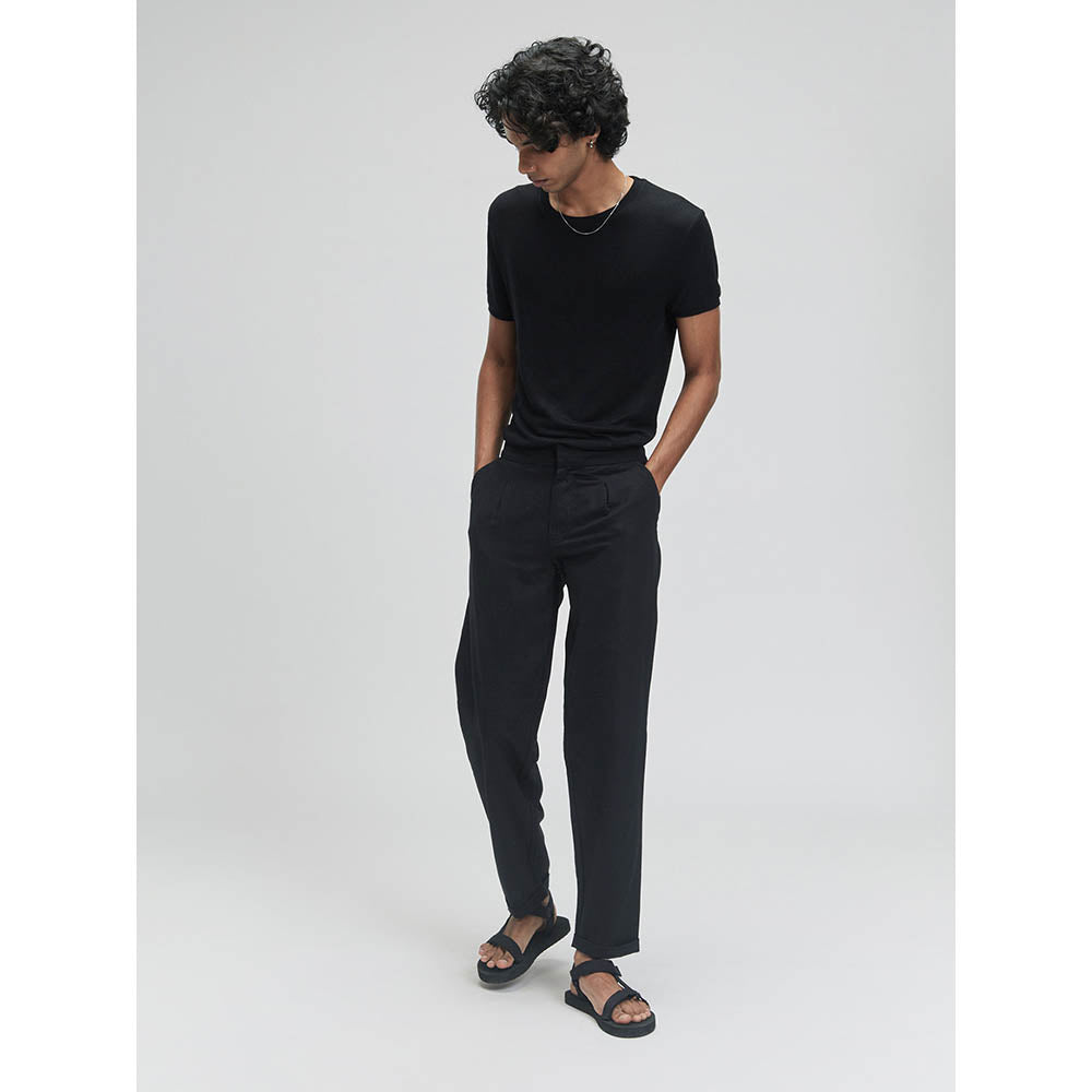 TERRA LUNA Larvotto Black Trousers