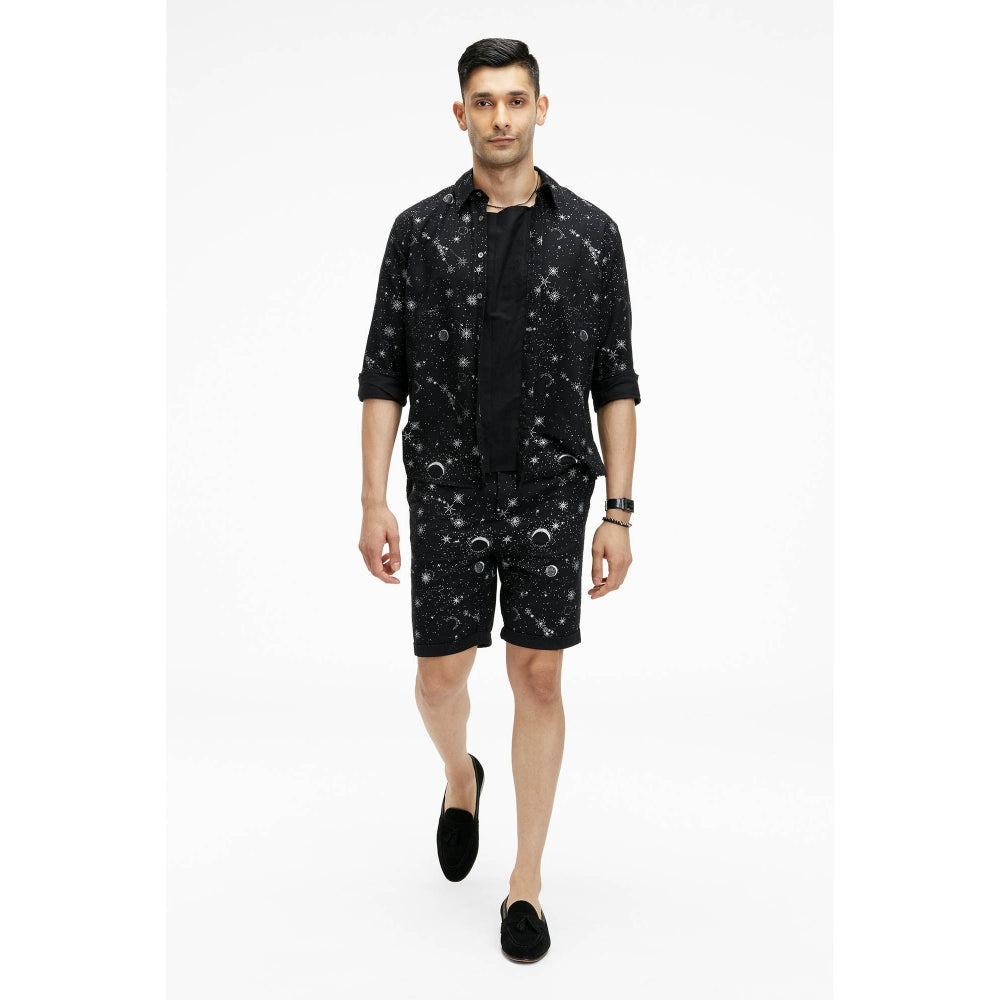 Terra Luna Zouk Eco Foil Sparkle Black Shirt