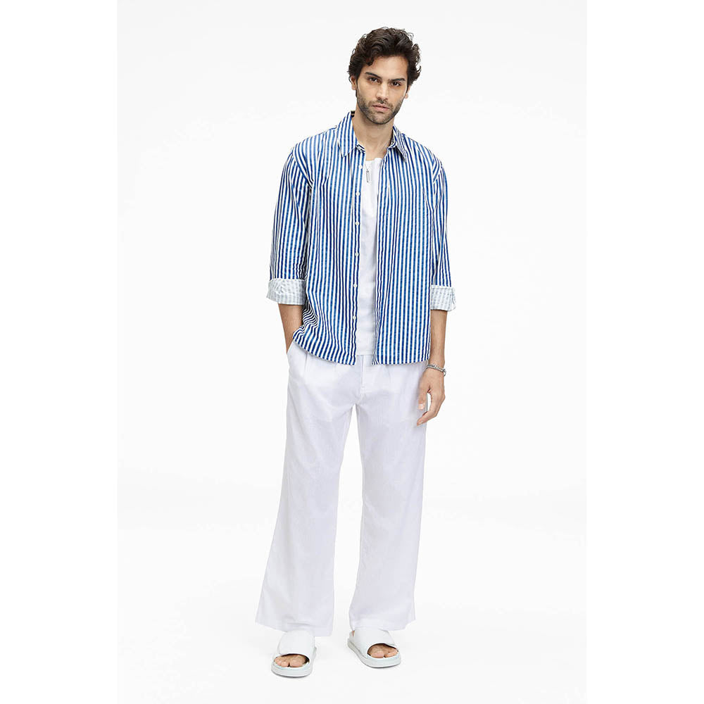 Terra Luna Zouk Bling Stripe Blue Shirt