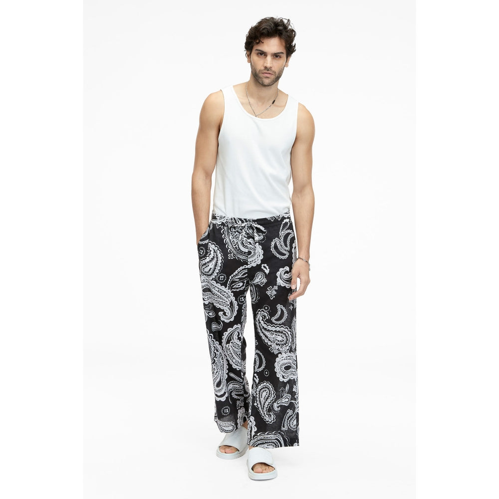 TERRA LUNA Tao Noir Paisley Trouser