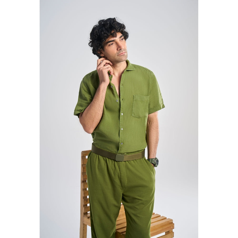 TERRA LUNA Green Tao Casual Trousers