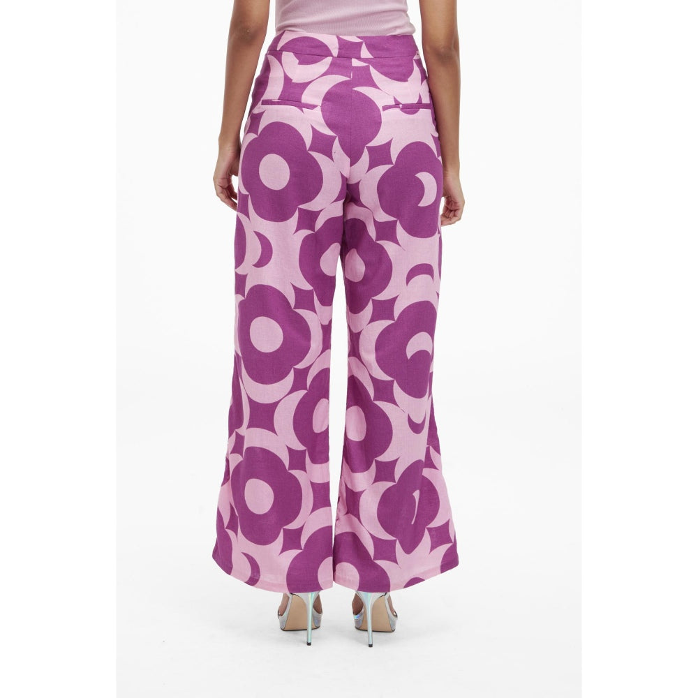 TERRA LUNA Pink Printed Nova Pant