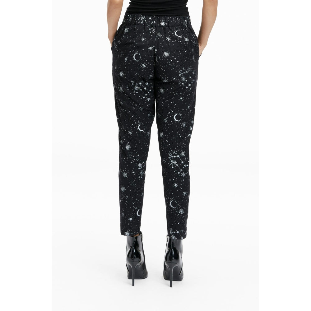 TERRA LUNA Black Printed Doda Pant