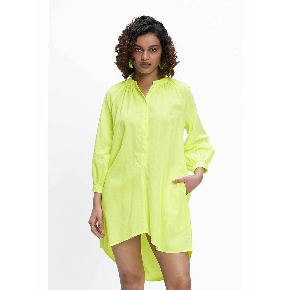 TERRA LUNA Nikoi Yellow Solid Dress