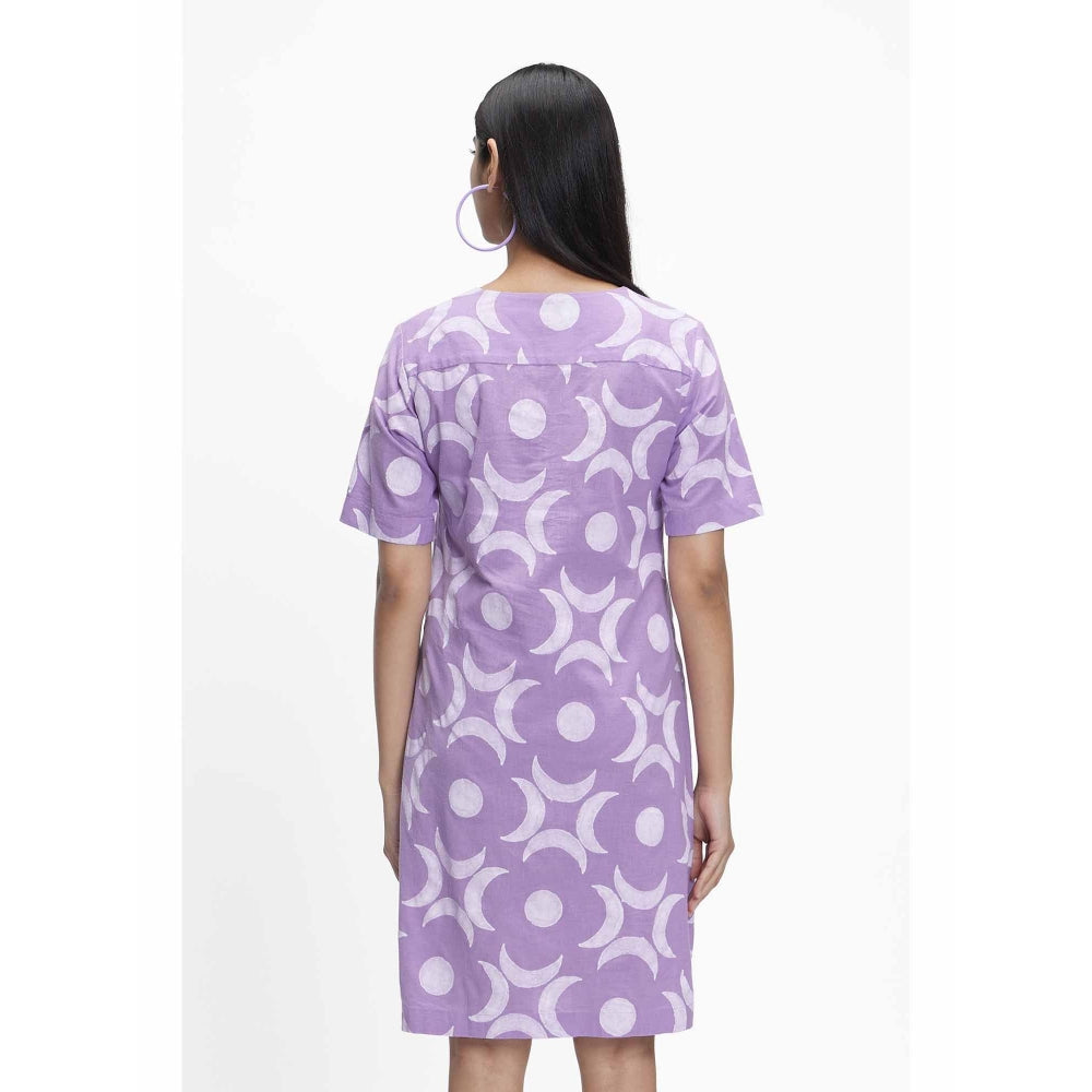 TERRA LUNA Grace Purple Printed Dress