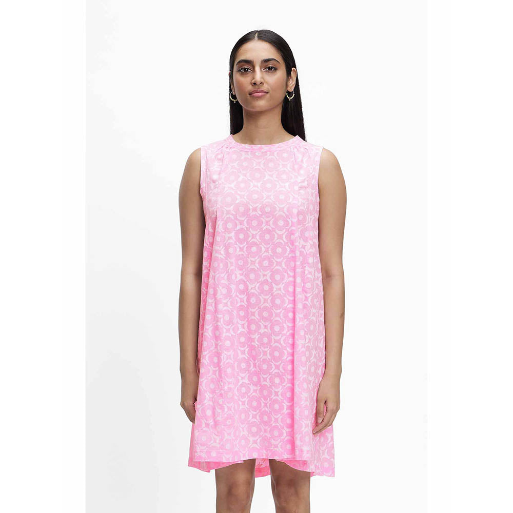 TERRA LUNA Polaris Pink Printed Dress