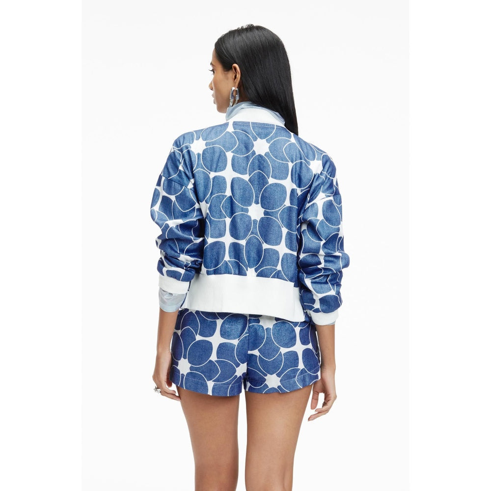 TERRA LUNA Octan Blue Bomber Jacket