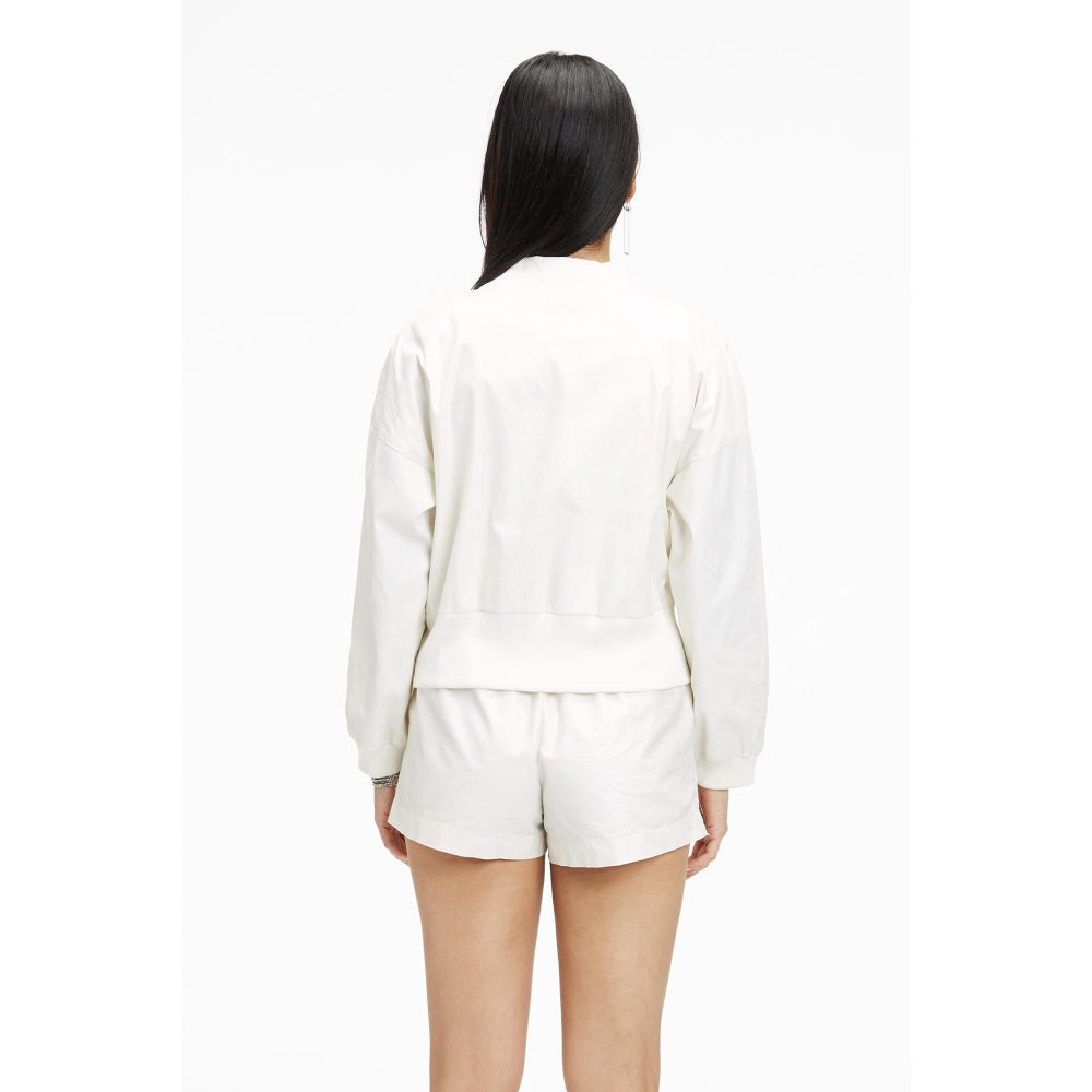 TERRA LUNA Octan White Bomber Jacket