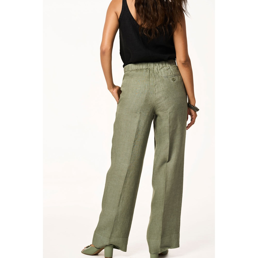TERRA LUNA Green Delphi Linen Trouser