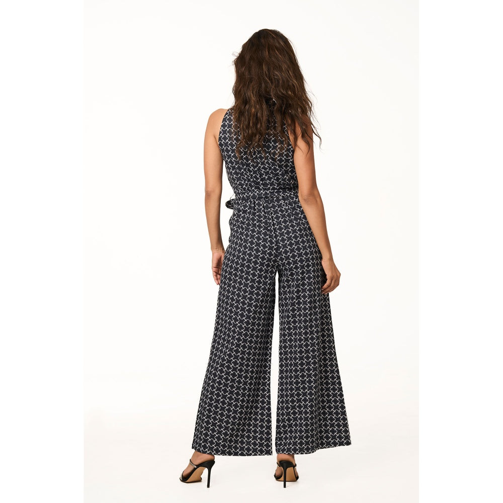 TERRA LUNA Nori Black Printed Jumpsuit