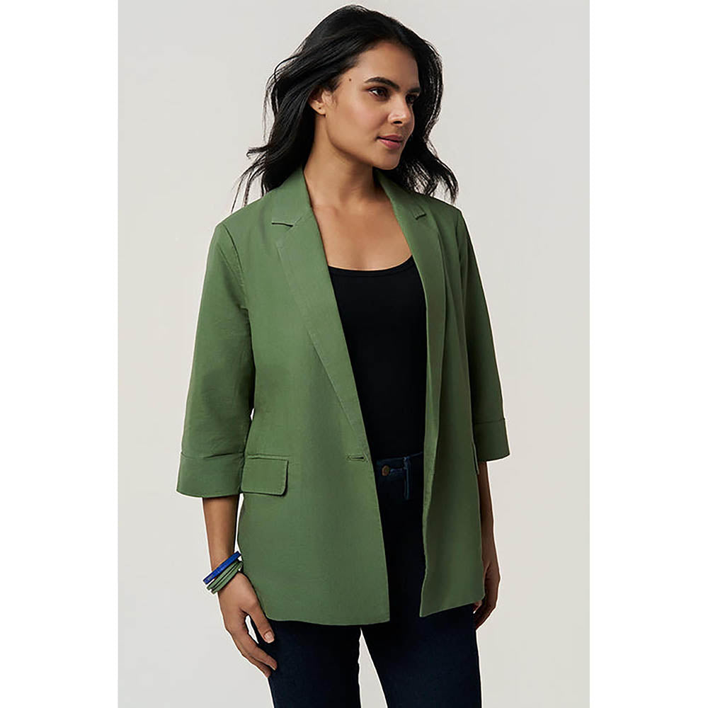 TERRA LUNA Sasha Khadi Green Blazer