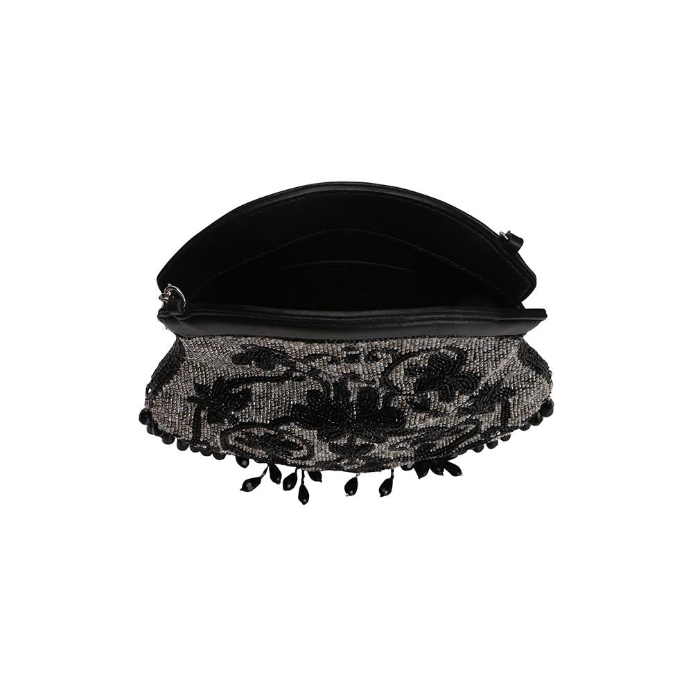 The Leather Garden Orchid Embellished Sling Bag