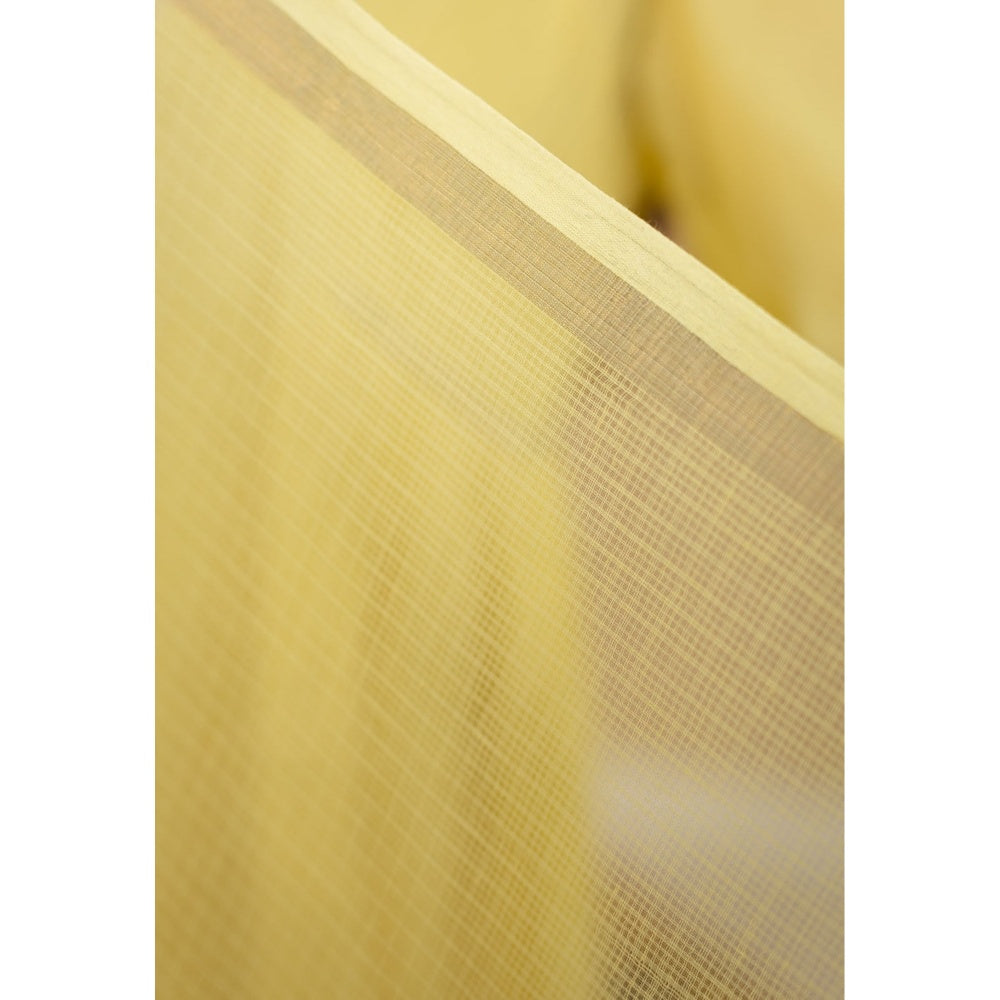 The Indian Ethnic Co. Yellow Plain A-Line Cotton Slip Kurta with Pant and Dupatta (Set of 4)