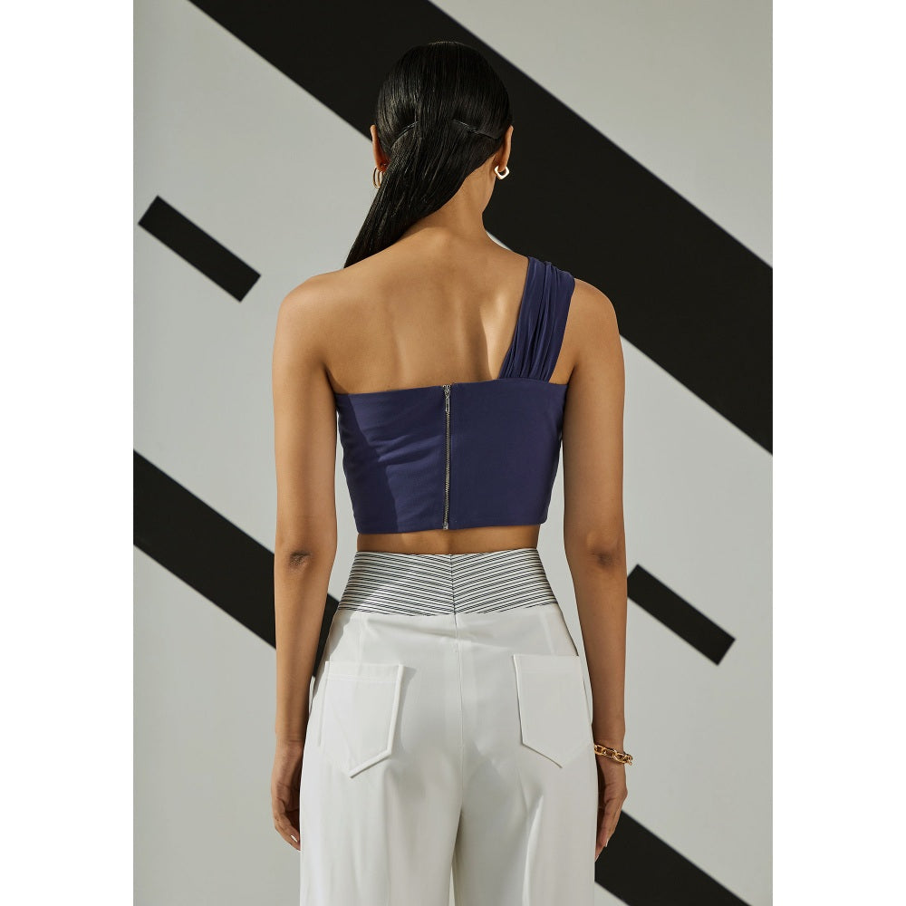 The Dapper Lady Twilight Knot Corset - Blue