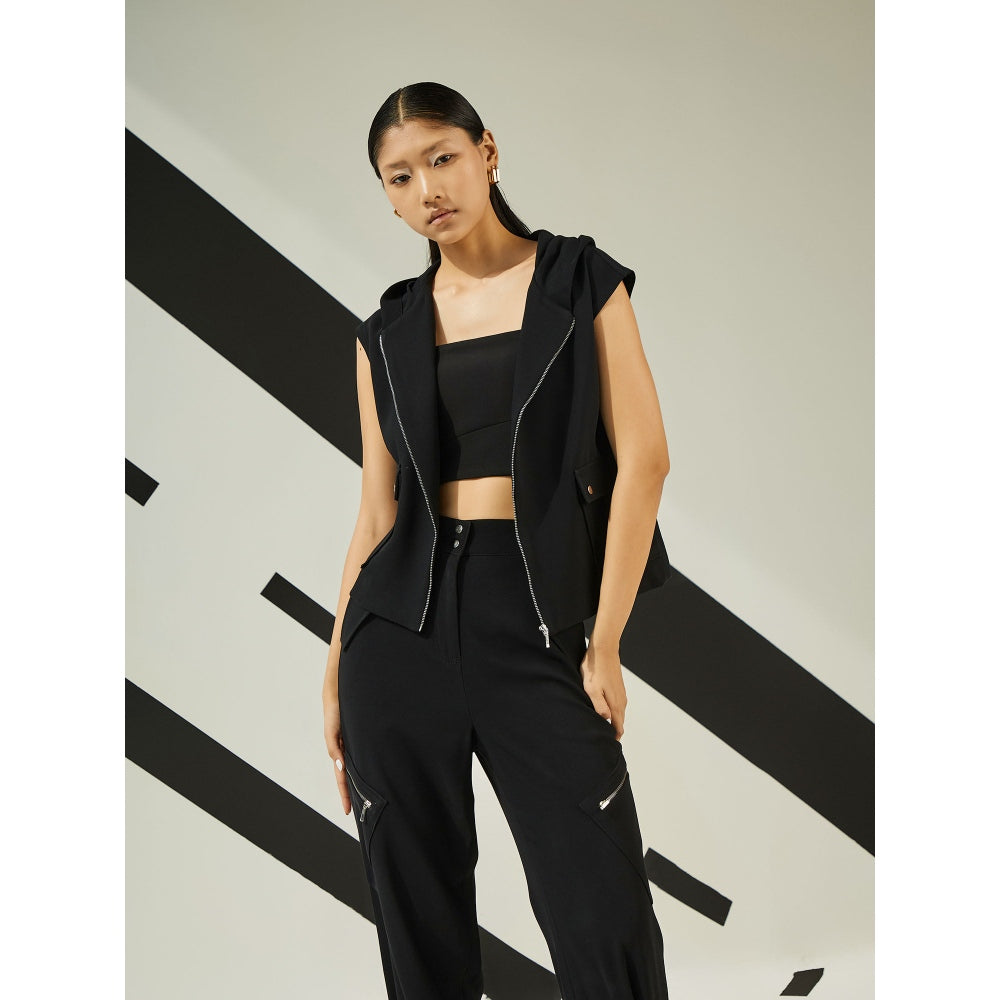 The Dapper Lady Astral Oversized Hoodie - Black