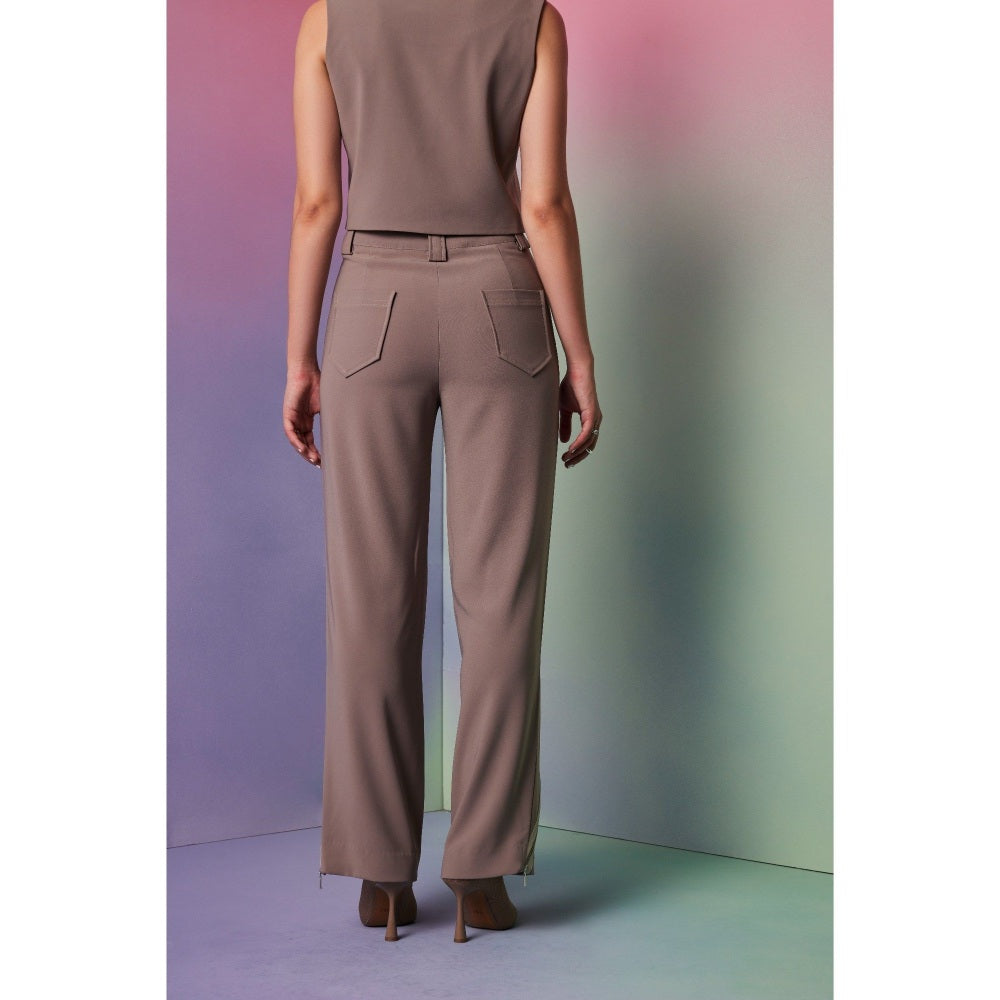 The Dapper Lady Jordan Brown Stripes Pant